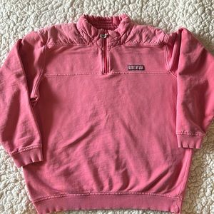 Vineyard Vines quarter zip Sz L coral/pink Sweatshirt Unisex